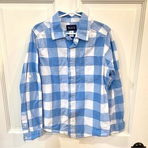 Children’s Place boys plaid shirt 7/8 M
